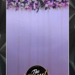 White with Floral Border Backdrop