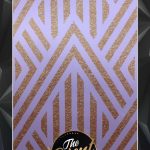 White with Geormetric Gold Stripes